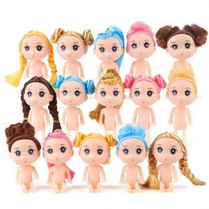 En gros, Poupée unisexe de 12 cm, faite à la main, avec fleur en maille de soie, modèle bébé nu, pour la pâtisserie, la maison de poupée et comme poupée gâteau, outil de pâtisserie - Product Image 1