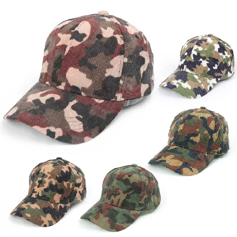 Kustom Camo kain baru Corduroy cetak Logo kosong Snap kembali topi Unisex olahraga grosir topi bisbol