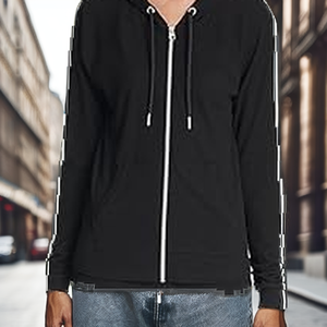 High Quality Women's Breathable <b>Zipper</b> Hoodies OEM Custom Logo Cotton Fleece Private Label Casual Spring Summer Winter - Product Image 2