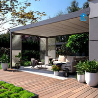 Kit de gazebo et pergola de jardin classique en aluminium Sweet Home avec éclairage RGB, motorisé, résistant au vent, écologique et durable