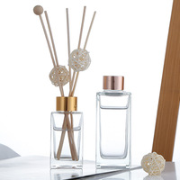 En Stock clair 35ml 80ml 100ml 150ml 250ml bouchon à vis diffuseur d'arôme bouteille diffuseur de roseaux bouteille de parfum aromatique en verre