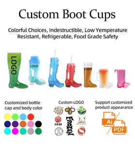 Tazas de Cerveza de Plástico con Forma de Bota de Vaquero Texas, Novedosas Tazas de Rodeo - Product Image 2