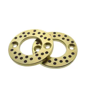 Bronze Washer Solid Lubricating Washer spacer with Brass Base Graphite Plain Flat Bronze Sliding Washer Shim Factory