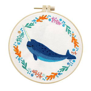 초보자를위한 창조적 인 동물 자수 크로스 스티치 키트 DIY 공예를위한 자수 후프 스레드와 수제 바늘 포인트 - Product Image 3