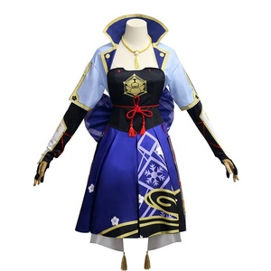 Disfraz de Cosplay Azul de <span class=keywords><strong>Kamisato</strong></span> <span class=keywords><strong>Ayaka</strong></span> para Mujer, Vestido de <span class=keywords><strong>Ayaka</strong></span>, Peluca, Disfraz de Anime para Halloween, Juego de Roles - Product Image 2