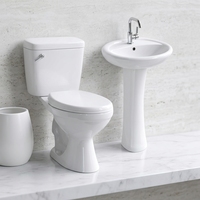 WC Siphonique Deux Pièces Économique à Double Chasse, Céramique Allongée, Modèle S Trap, 40HQ, 590 Ensembles pour l'Amérique du Sud