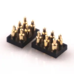 Yaylı pogo pinli konnektör 5.5mm yükseklik 2.54mm zift 6 pozisyon 2x3 Pins çift sıralı modüler temas şeridi 2.54 ızgara SMD