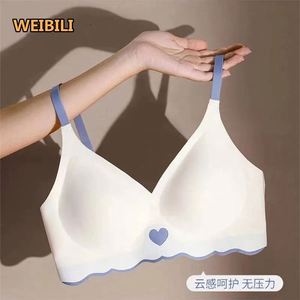 Spot Goods Nude Feel Sous-vêtements sans couture Femmes D'été Mince Gros <span class=keywords><strong>Sein</strong></span> Taille Dissimulant Froncé Sans Anneau En Acier - Product Image 4