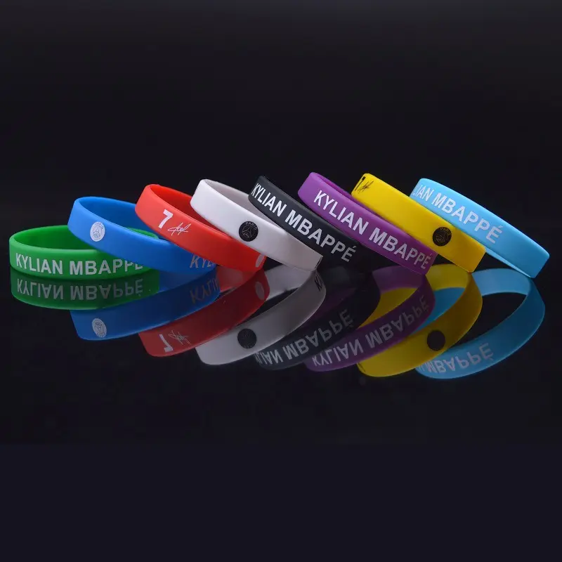 Gepersonaliseerde Geschenken Custom Rubber Siliconen Sport Sieraden Reliëf Polsbandje Heren Polsband Armband