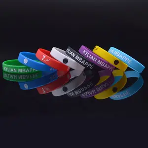 Personal isierte Geschenke benutzer definierte Gummi Silikon Sports chmuck geprägt Armband Herren Armband Armband