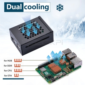 BSSY)GeeekPi Custodia in Metallo per <span class=keywords><strong>Raspberry</strong></span> <span class=keywords><strong>Pi</strong></span> <span class=keywords><strong>5</strong></span> Compatibile con Dissipatori di Calore PCIe M.<span class=keywords><strong>2</strong></span> NVMe Shield Top X1001 per <span class=keywords><strong>5</strong></span> - Product Image 3