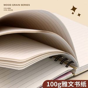 Wholesale Customized Retro Style <b>Spiral</b> <b>Notebook</b> Wood Grain Design Business Planner Paper for Meeting Promotional - Product Image 5