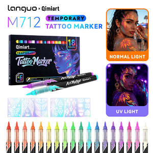 Juego <span class=keywords><strong>de</strong></span> Marcadores Fluorescentes UV Languo para <span class=keywords><strong>Tatuajes</strong></span> <span class=keywords><strong>Temporales</strong></span>, Listos para Enviar, Rotuladores Brillantes para Arte Corporal, Seguros para la Piel, Dibujo, Suministros para Fiestas - Product Image 4