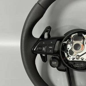 Volante de Cuero Estilo M Compatible con Audi TT R8 MK3 TTRS TTS <span class=keywords><strong>MK2</strong></span> S3 <span class=keywords><strong>S4</strong></span> S5 S6 S7 RS3 RS4 RS5 RS6 RS7 A3 A5 A6 - Product Image 2