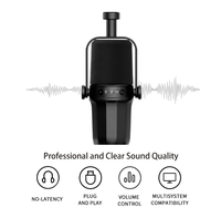 FDUCE mikrofon dinamis USB, jenis profesional ringan Cardioid XLR dan USB untuk merekam musik di rumah