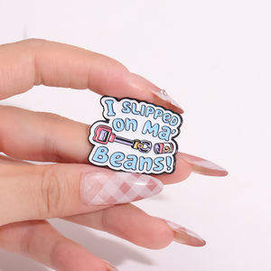 เข็มกลัดโลหะเคลือบลายภาพยนตร์การ์ตูนตลกบนถั่วของฉันที่เป็นของขวัญสำหรับเพื่อน - Product Image 4