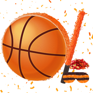Piñata de basket-ball <span class=keywords><strong>pour</strong></span> fête à thème sportif, anniversaire d'enfants, Fête des Enfants, avec confettis et sucre à éclater, accessoires suspendus - Product Image 2