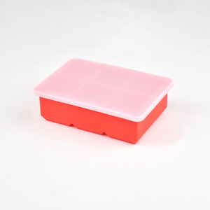 Hot Sale Bpa Free Food Grade Silicone Square Ice Cube Tray Custom Logo Reusable Stackable For Home Kitchen - Product Image 1