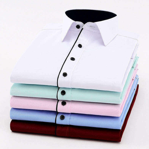 Camisa de Vestir para Hombre, Mezcla de Algodón, Manga Larga, Cuello Clásico, Antiarrugas, Transpirable, Ropa Formal de Negocios - Product Image 4