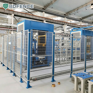 Clôture de sécurité pour robot en fil d'acier de type maille - Offre visibilité, ventilation et protection durable pour les zones de travail des robots - Product Image 4