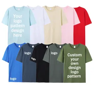 Wholesale Summer Oversized Graphic Blank Custom Unisex Clothes Men 100% Cotton Plain T Shirt