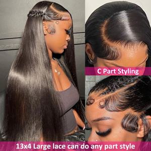 Perruques sans colle pas chères, cheveux humains, perruque frontale en dentelle HD, perruques en cheveux indiens bruts, à porter et à partir, sans colle, dentelle HD complète, cheveux humains - Product Image 5