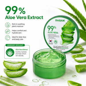 Gel Hidratante y Calmante de <span class=keywords><strong>Aloe</strong></span> <span class=keywords><strong>Vera</strong></span> al 99% al por Mayor, 300 ml, Gel Refrescante e Hidratante para Rostro y Cuerpo, Cuidado Post-Solar - Product Image 2
