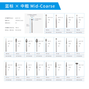 ดอกสว่านเพชรแบบลูกบอลสำหรับเตรียมฟัน ชุด 5 ชิ้น สีเงิน ใช้กับเครื่องกรอฟันแบบเทอร์ไบน์ - Product Image 5