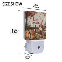Veilleuse LED carrée à prise US avec image personnalisable, capteur de lumière, interrupteur automatique crépuscule-aube, lampe murale pour chambre et couloir