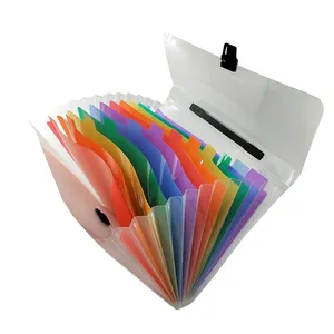 13 Pockets <strong>Handle</strong> Portable Expanding <strong>File</strong> <strong>Folder</strong> Expandable Multicolor A4 Accordion <strong>File</strong> <strong>Folder</strong> with Buckle Lock - Product Image 1