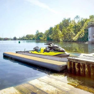 Plataforma <span class=keywords><strong>Flotante</strong></span> Inflable para Yates, Muelle Portátil para Protección de Embarcaciones a Motor, Plataforma Inflable Resistente - Product Image 6