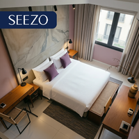 Ensemble de chambre d'hôtel testé pour le poids, avec lit double, pour centre de conférence, projet ONG et fourniture de pièces détachées pour acheteurs