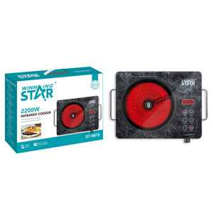 เตาไฟฟ้าเซรามิก Winning Star Home Smart Touch 2000W กำลังไฟสูง ทนความร้อนสูง แผงคริสตัลสีดำขัดเงา - Product Image 1
