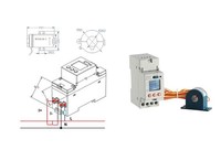 Compteur d'énergie monophasé Acrel ADL200, montage sur rail DIN, affichage LCD Modbus RTU, armoire de distribution d'énergie, certification MID
