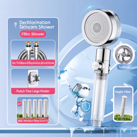 Pommeau de Douche Haute Pression Grand Débit Personnalisable à Jets Larges Robinet Pressurisé Écologique Rotatif à 360° Accessoire de Salle de Bain