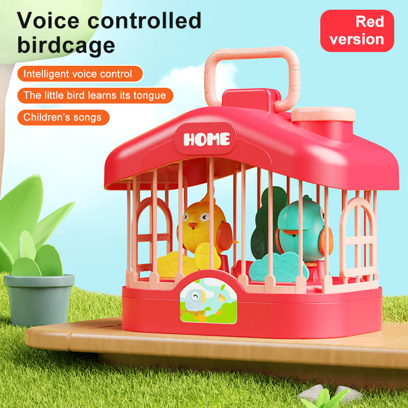 Batterie-Rouge-Birdcage-Parler + Commande vocale