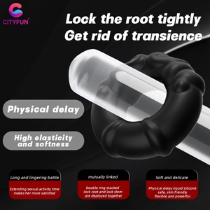 CITYFUN Anillo para Pene Elástico de Silicona de 0.6 Pulgadas de Grosor, Accesorio Flexible para Pene, Anillo para Pene para Retrasar la Eyaculación y Aumentar el Placer Sexual en Pareja - Product Image 3
