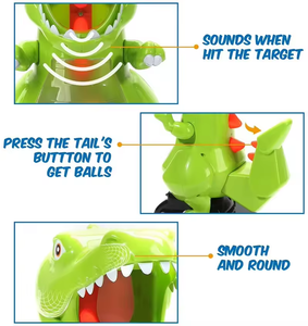 Gioco educativo di tiro al bersaglio di dinosauro <span class=keywords><strong>con</strong></span> pompa ad aria pistola punteggio LCD Record e palle di schiuma di plastica regalo per bambini - Product Image 4