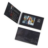 Carte de visite numérique personnalisée avec écran LCD noir de 2,4 pouces, petite carte vidéo numérique pour cadeau