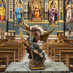 Nouveau Design S. Michele archange Statue Art chrétien décor à la maison Souvenir religieux résine catholique produits religieux noël - Product Image 4