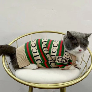 Baju anjing peliharaan mewah desainer terlaris Sweater kucing baju rajutan anjing untuk anjing kecil sedang - Product Image 3