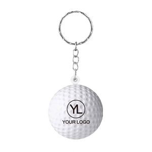 Porte-clés anti-stress en forme de balle de golf avec logo personnalisé, cadeau promotionnel en gros pour événements d'entreprise - Product Image 1