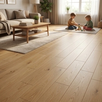 Parquet en chêne clair blanchi, stratifié, résistant à l'eau, facile à poser, moderne, pour usage domestique