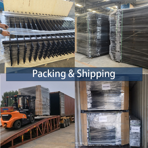 Bán chạy nhất 6ftx8ft vườn hàng rào kim loại màu đen tấm chống gỉ hàng rào thép mạ kẽm giá - Product Image 5