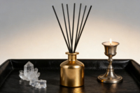Diffuseur à bâtonnets en verre écologique longue durée 200 ml, huile parfumée sans alcool, désodorisant pour la maison, aromathérapie, bricolage, mariage