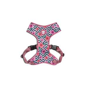 สายรัดตาข่ายปรับได้มาฮาโลสำหรับสุนัข ลายดอกไม้สีชมพู ขนาดเล็ก - Product Image 1