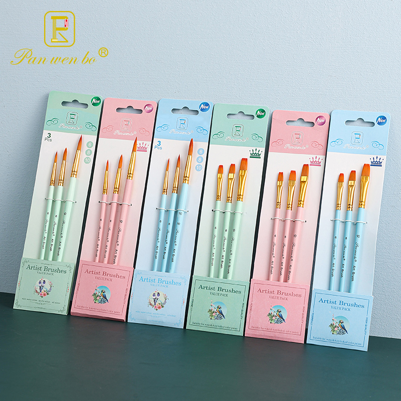 Оптовая продажа, кисть для рисования, профессиональные Деревянные маленькие кисти для рисования маслом, акварелью, набор кистей для художественной живописи