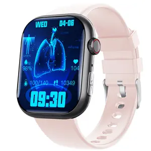 Relógio inteligente leve para mulheres tela AMOLED de 1,04 polegadas frequência cardíaca sangue 2024 novo relógio inteligente feminino F100