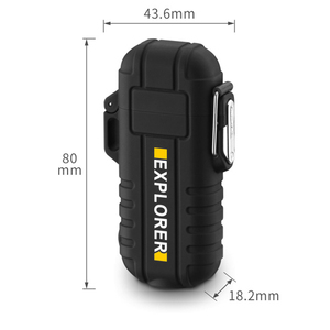 Most Pop Waterproof Electric <strong>Lighter</strong> for Outdoor, Rechargeable Black Survivable <strong>Lighter</strong> Device for Light - Product Image 4