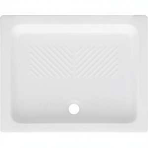 Plato de Ducha Rectangular de Cerámica 80 x 100 cm, Altura 10 cm, con Drenaje, para Baño - Product Image 2